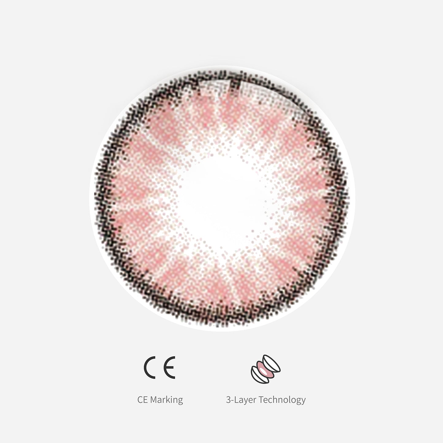 1Pcs CE Certificate Eyes Beautiful Pupil Colorful Girl Cosplay Contact Lenses Pink