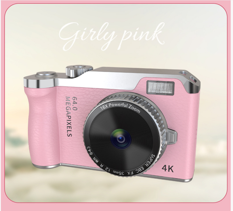 Digital Camera Retro 4K HD Portable Camera Student Digital Camera Children's Toy Gift
