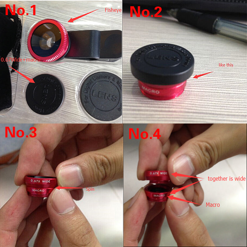 7in1 Phone Camera Lens Kit Fisheye Wide Angle Macro Lentes For iPhone 6 6s 7 8 Plus 5 5s Smartphone Tripod Bluetooth Shutter