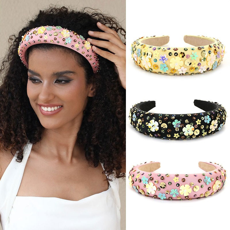 Fashionable Women's Countryside Style Handsewn Flower Headband