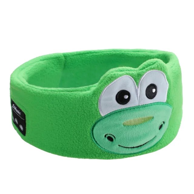 Soft Elastic Comfortable Wireless Music Earphones Kids Animal Sleeping Headphones Eye Mask Bluetooth V5.0 Headphones Headband