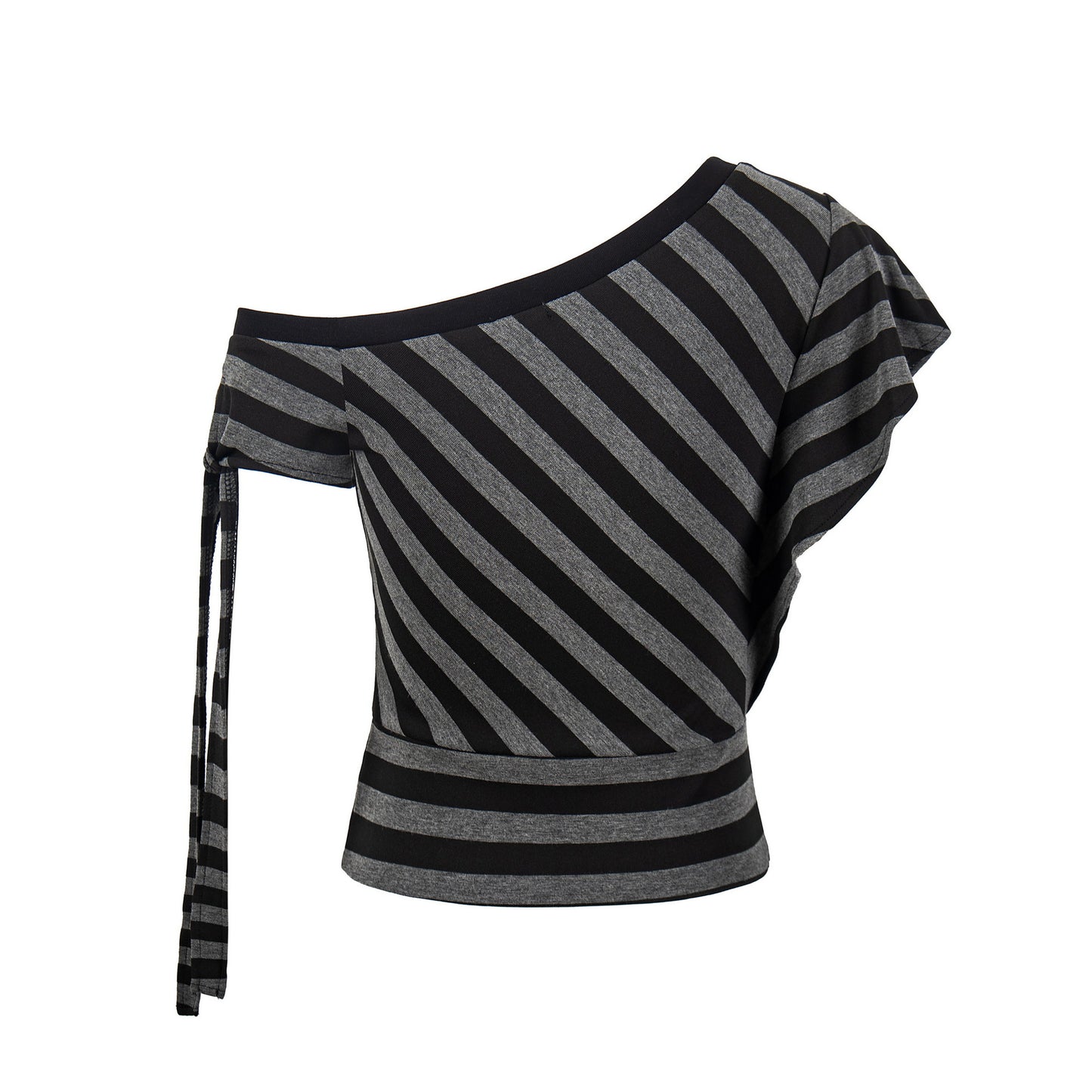 Women's Color-block Loose Round Neck Casual Short Sleeve Letter Print T-shirt