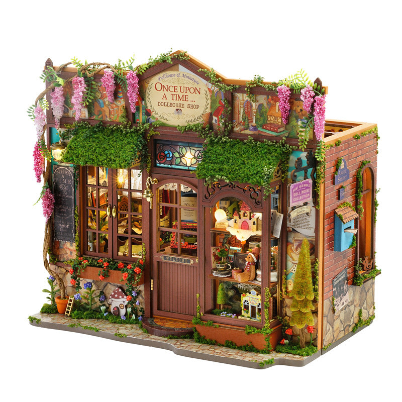 DIY wooden fairy-tale Wonderhous: mini bookends, assembleable houses, gifts, home decor