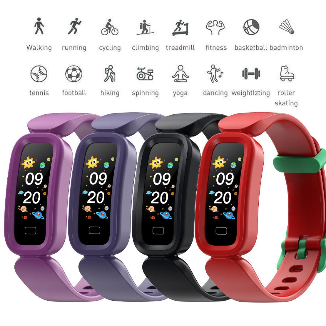 S90 Smart Bracelet Children's Alarm Clock Learning Heart Rate Sleep Monitoring Bluetooth Sports Pedometer Bracelet