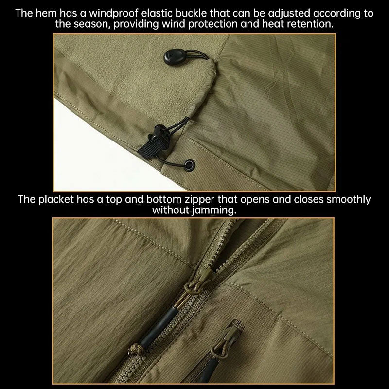 Men's Winter Warm Padded Jacket, Lightweight Hooded Tactical Parka, Outdoor Waterproof Windproof Cold-Weather Hiking Jacket.
