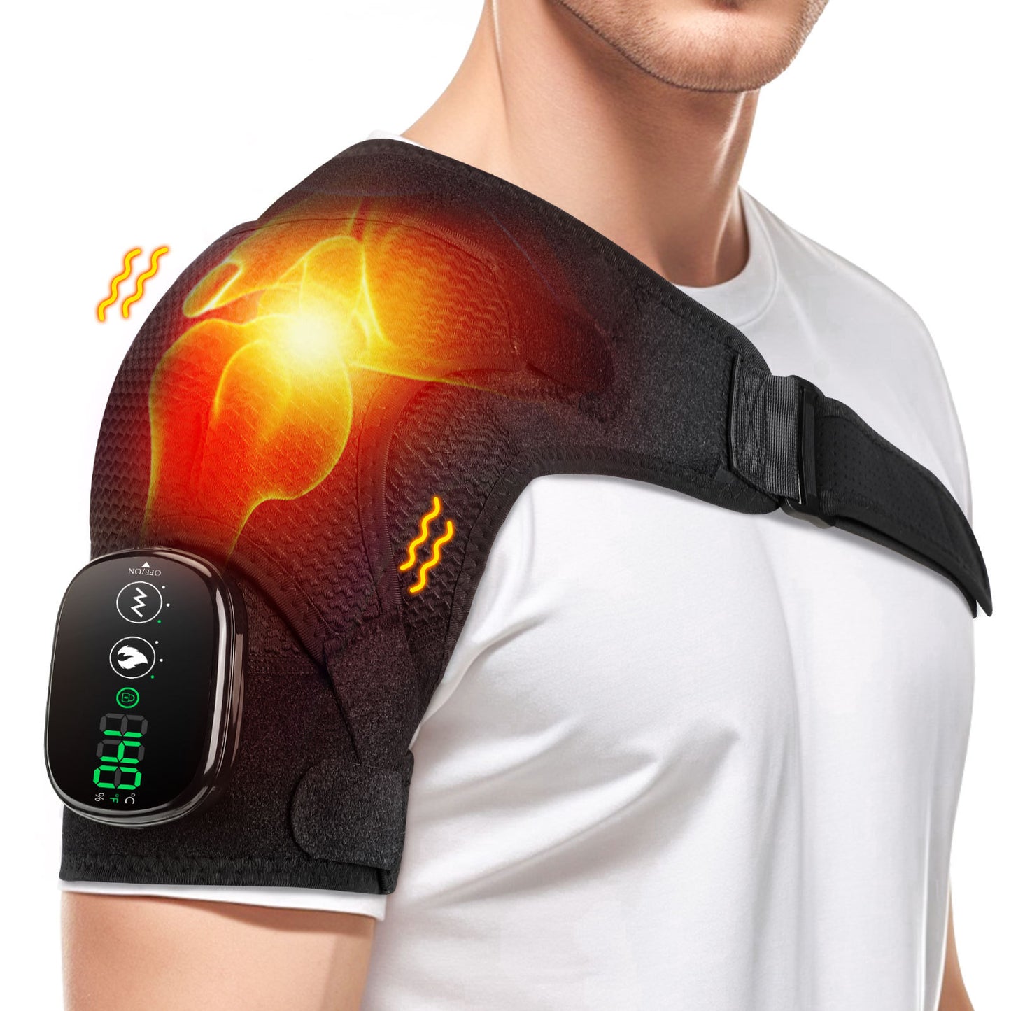 Thermal Massage Shoulder Support with Charging Heating Function for Shoulder Periarthritis Therapy and Massage