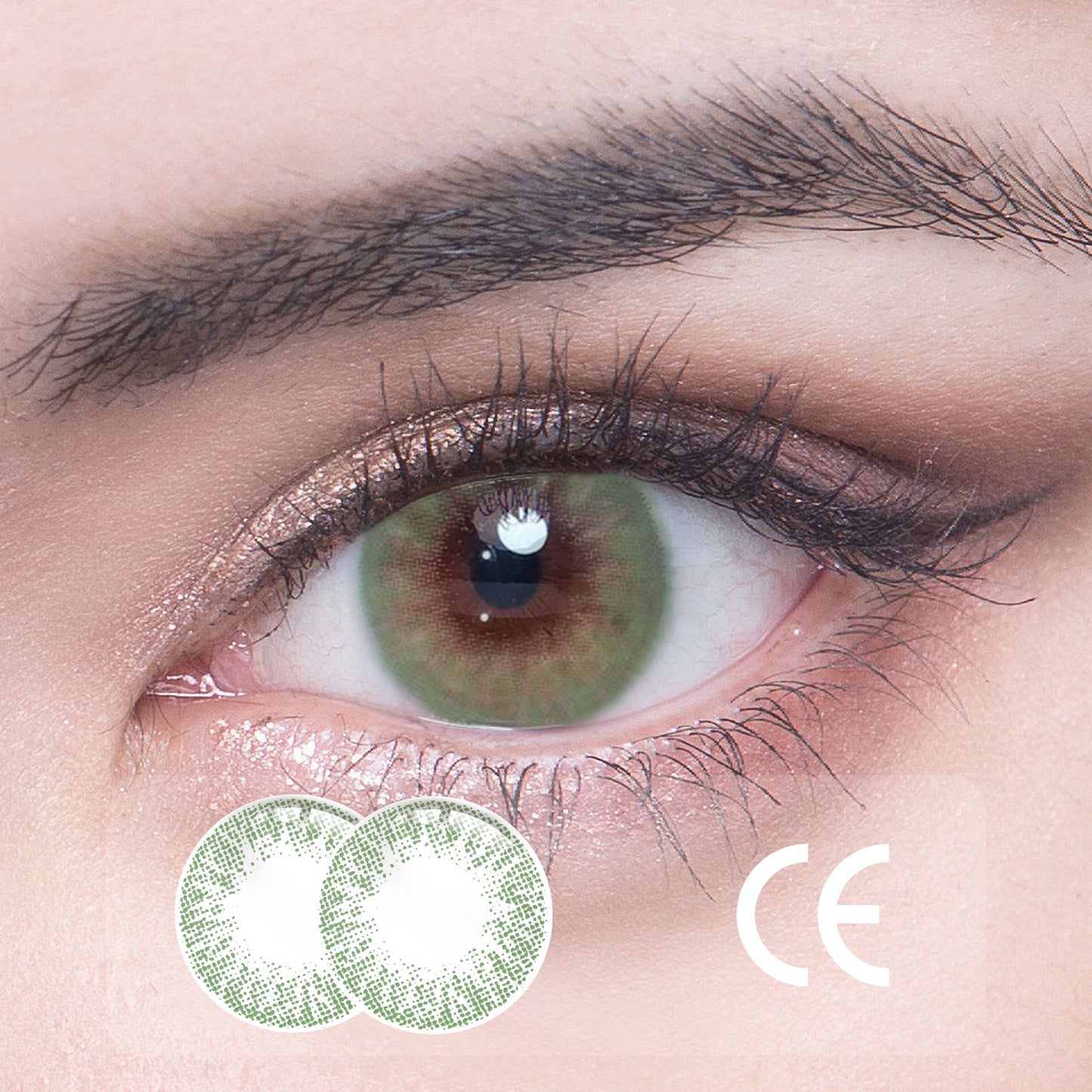 1Pcs CE  Certificate Eyes Beautiful Pupil Colorful Girl Cosplay Contact Lenses Aurora Green