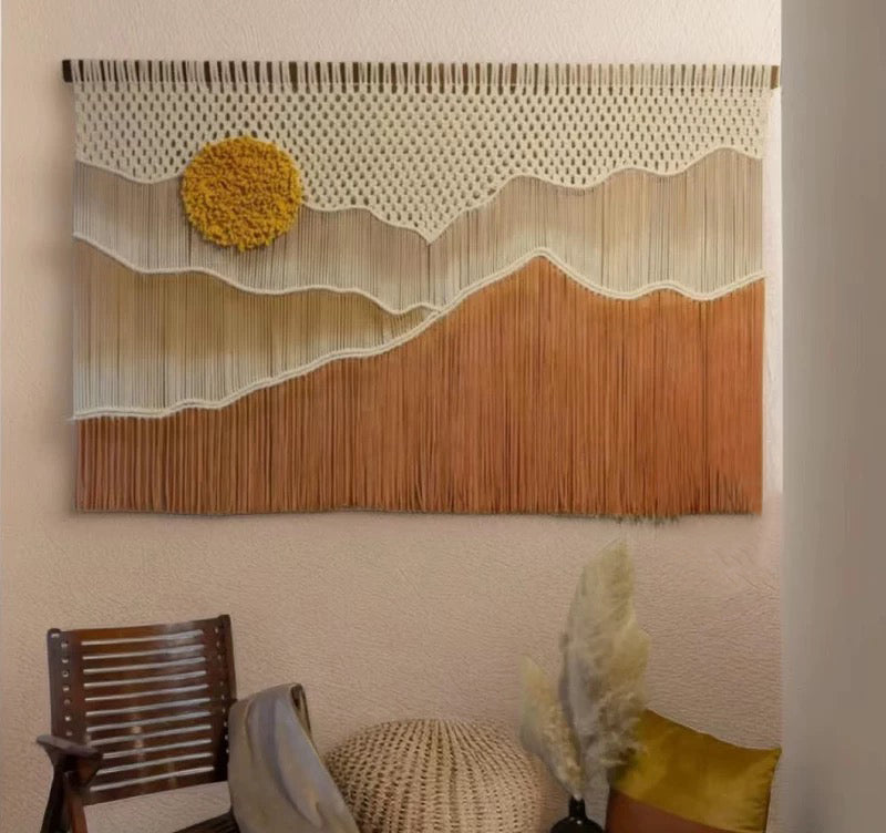 Hand dyed landscape tapestries decorative paintings woven pendants wall carpets