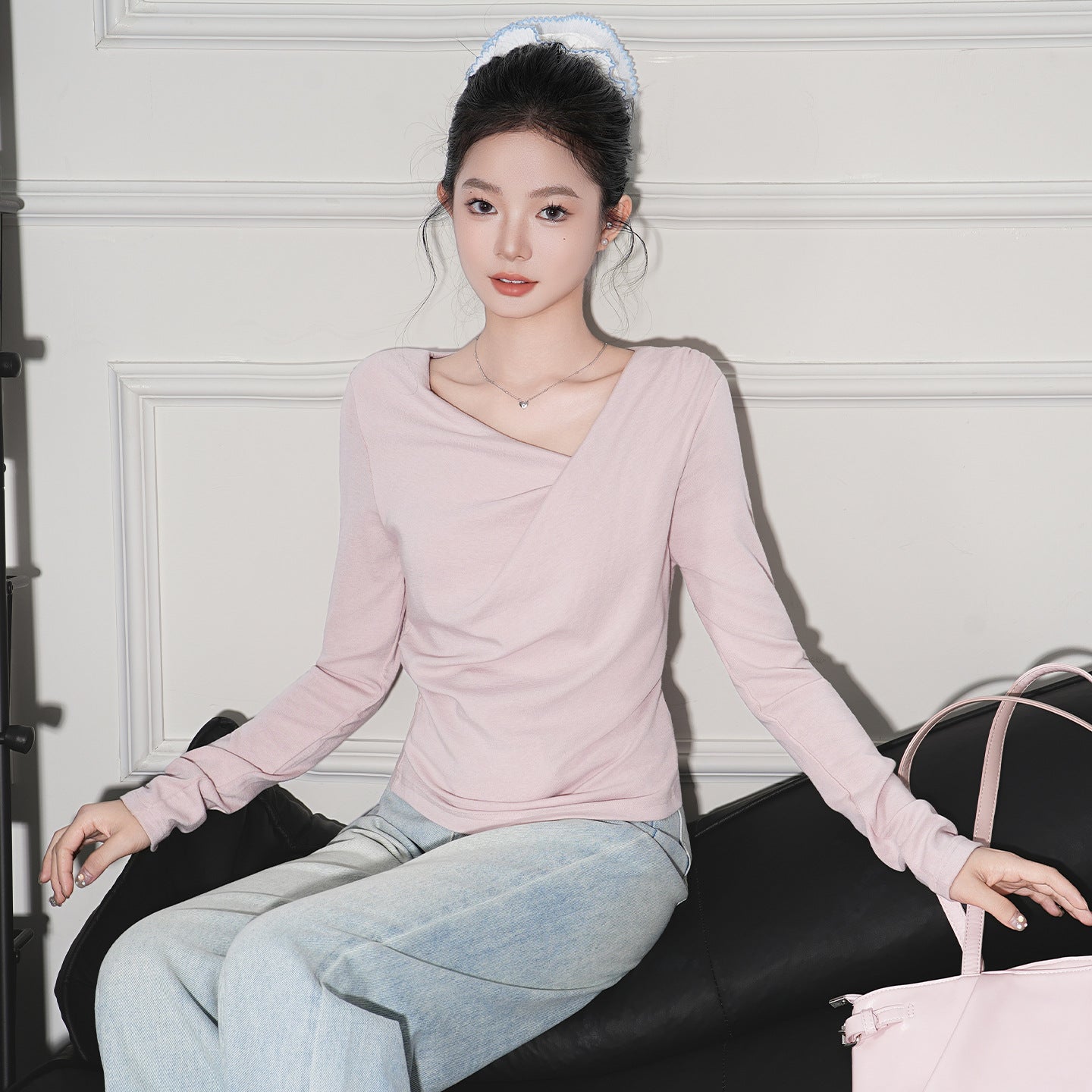 Asymmetric Off-Shoulder T-Shirt for Women, Slim Fit, Unique Design