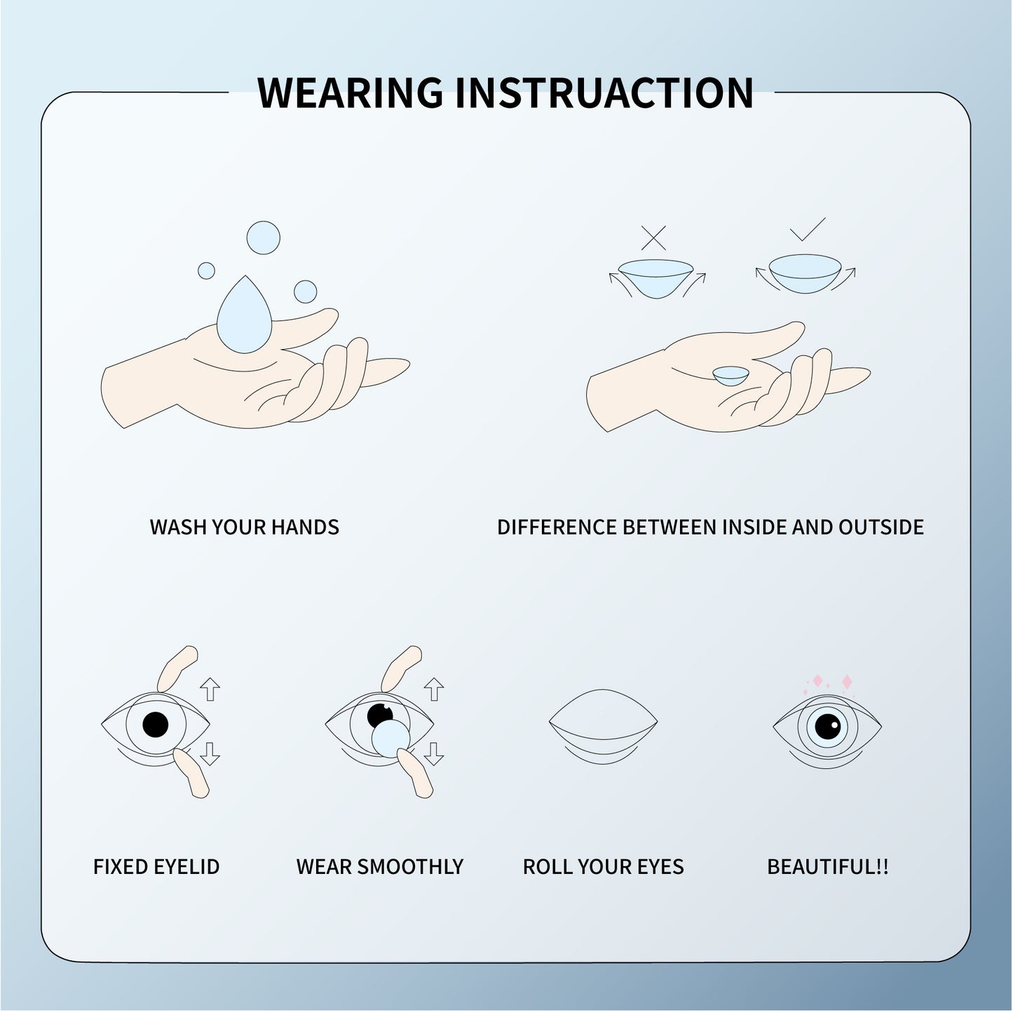  1Pcs FDA Certificate Eyes Beautiful Pupil Colorful Girl Cosplay Contact Lenses