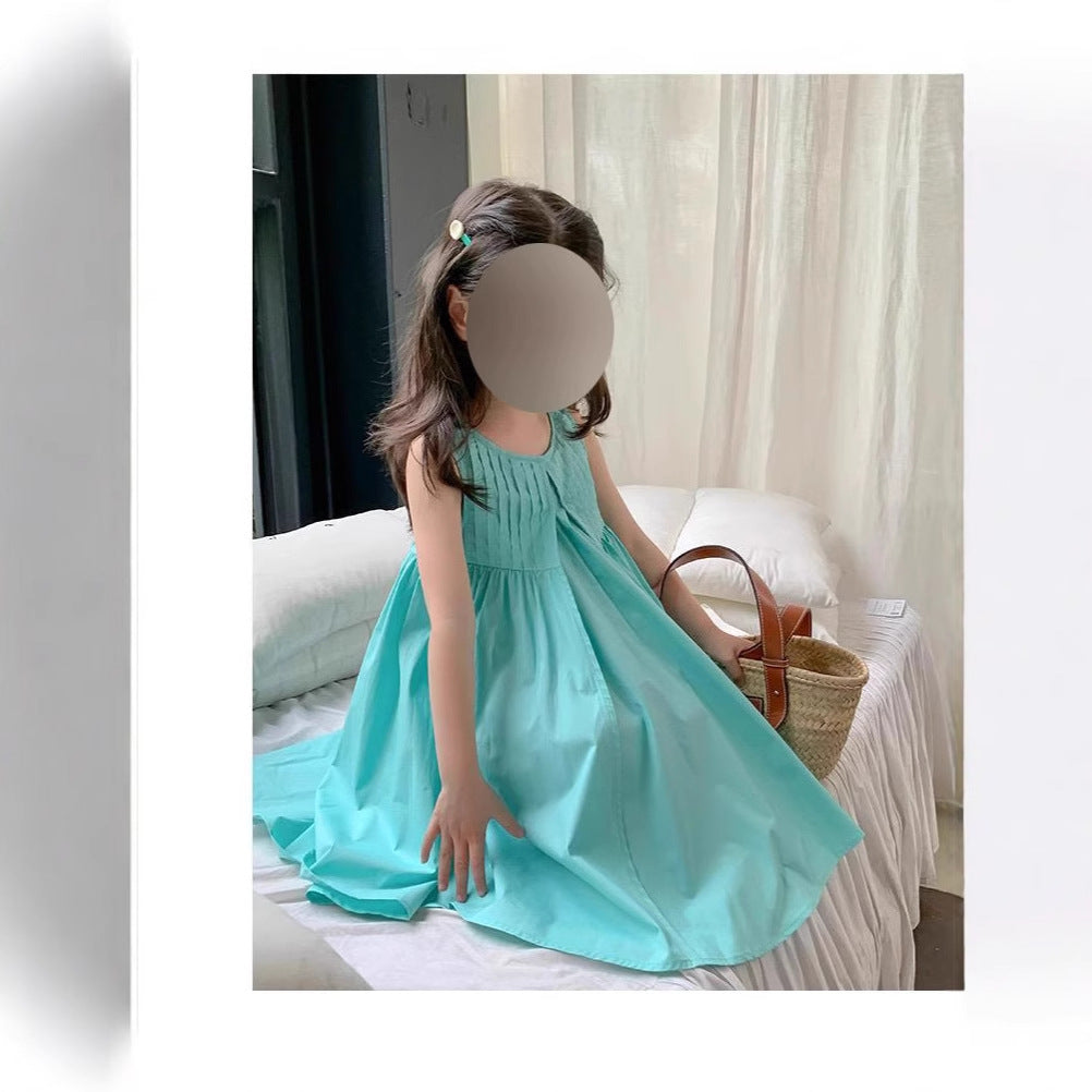 Children's Dress Summer New Fashion Casual Sleeveless Tank Princess Dress Trendy for Toddler and Kids