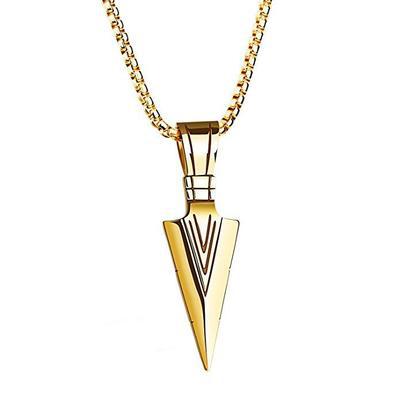 Korean Arrow Necklace Stainless Steel Pendant Short Keel Chain Men's Retro Jewelry