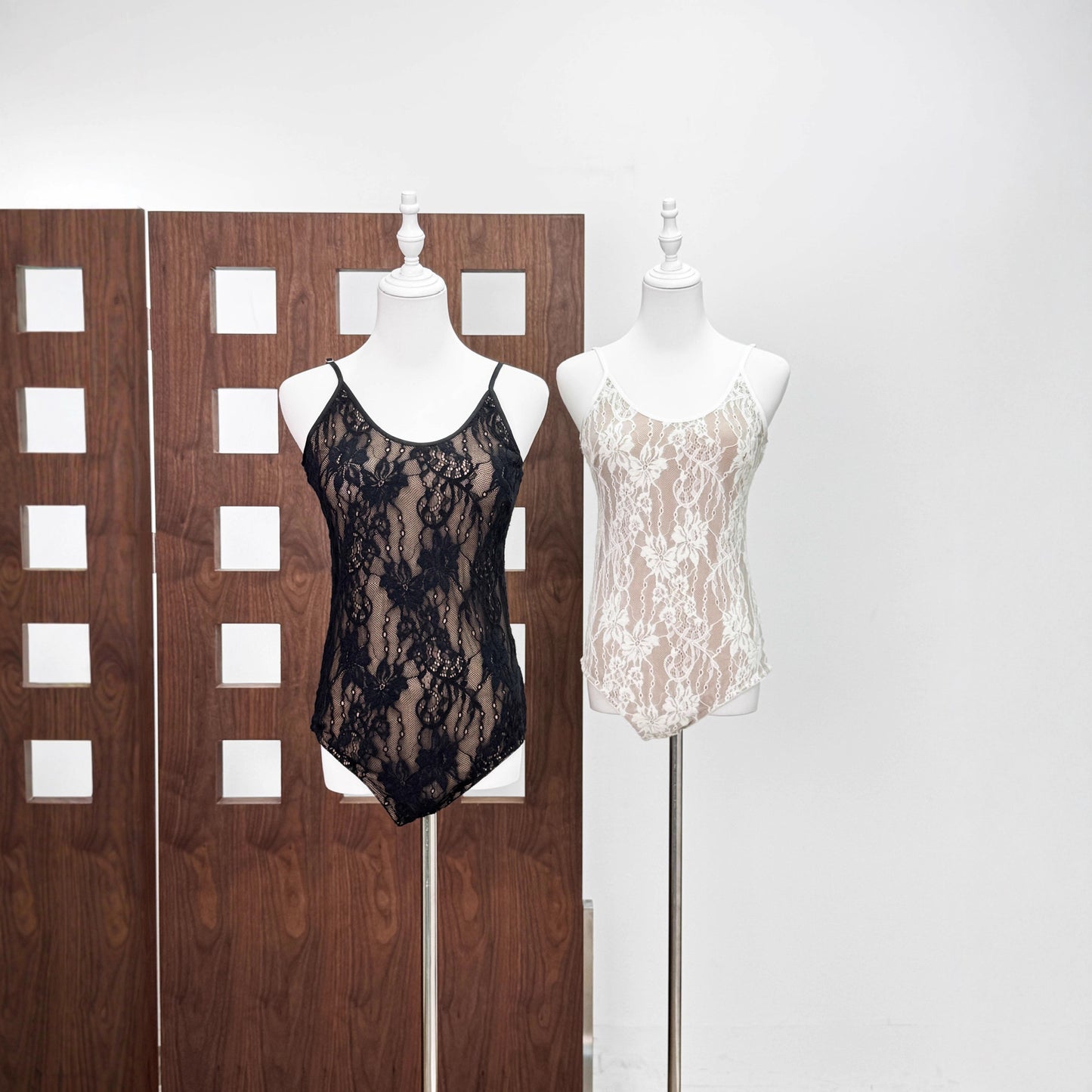 Tailored backless lace jumpsuit
