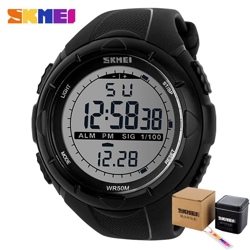 SKMEI 1025  Fashion Simple Sport watch Men Military Watches Alarm Clock Shock Resistant Waterproof Digital Watch reloj hombre