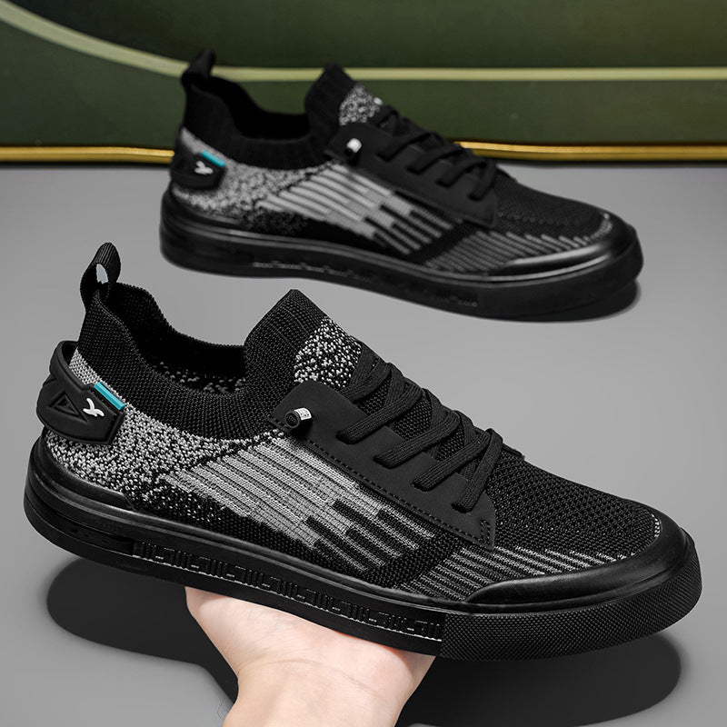 Casual mesh breathable one foot fly woven thin men's shoes