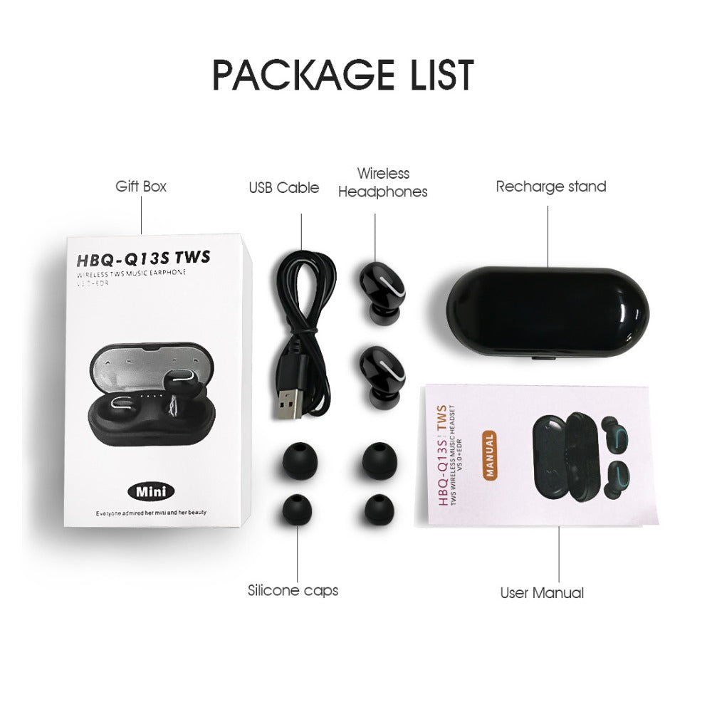 SYLLABLE HBQ-Q13S TWS Bluetooth V5.0 Earphones True Wireless Stereo Earbuds Bluetooth Headset for Phone SYLLABLE HBQ-Q13S