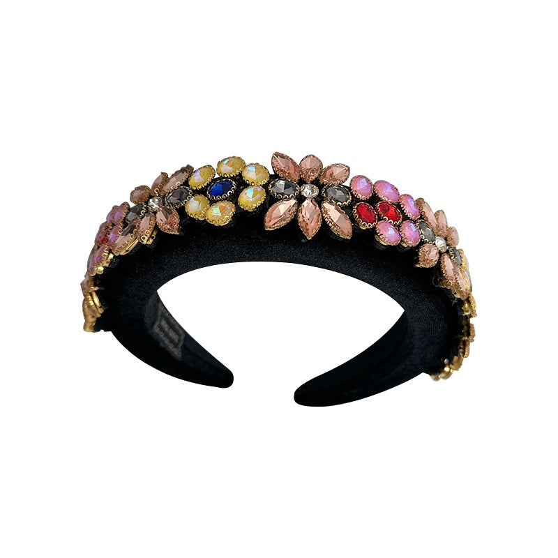 Baroque full set rhinestone handmade headband for women's hair band