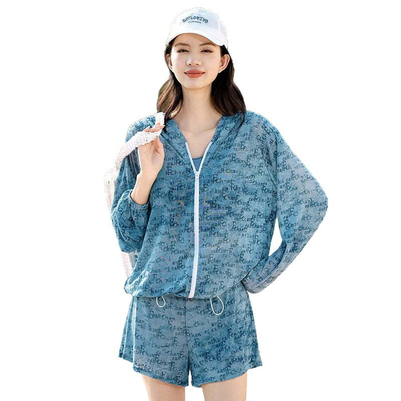 Sun Protection Swimwear Women's Separated Sport Casual Set Conservative Tummy Coverage Slimming Plus Size Three-Piece Student Swimwear