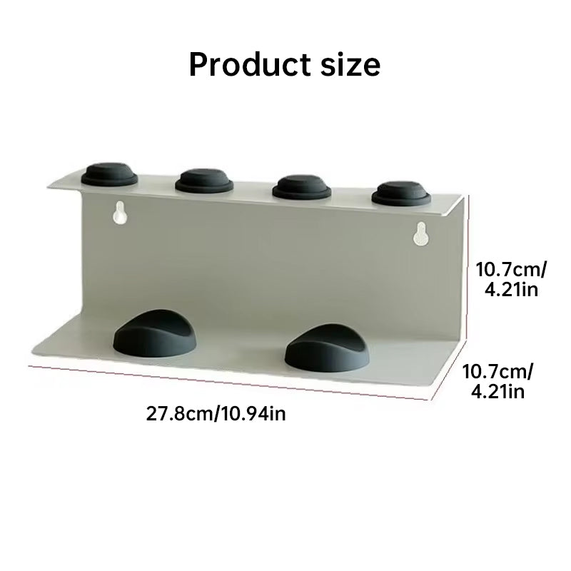 Non - Perforated Hair Dryer Holder. Also for Straighteners & Curling Irons. Ideal for Bathroom Sorting