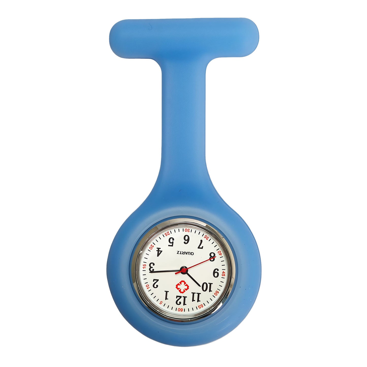 Colorful Silicone Nurse Solid Color Student Exam Pocket Watch Simple Chest Watch Round