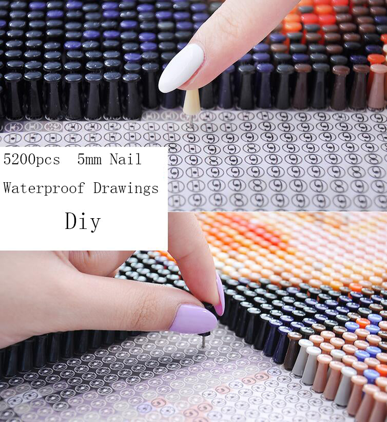 Pushpin painting, pins painting, DIY Custom photo puzzles, creative portrait handmade