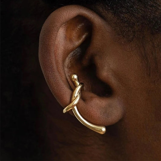 Bilandi Modern Jewelry Metal Ear Clip  New Trend Vintage Temperament Hot Selling Geometric Earrings For Women Gifts