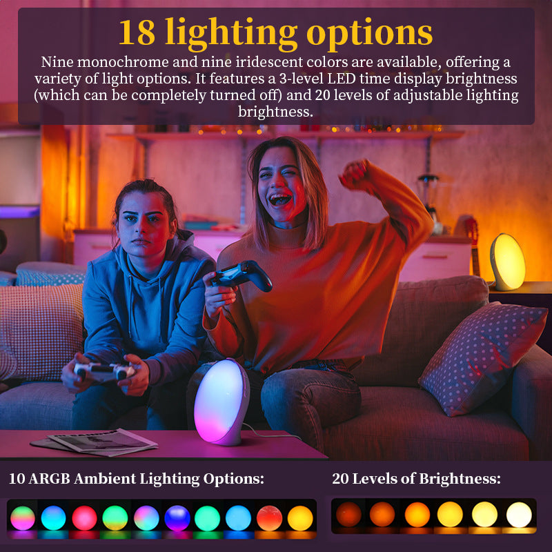 Sunrise Simulation Alarm Clock - Wake-Up Light with FM Radio, Night Light