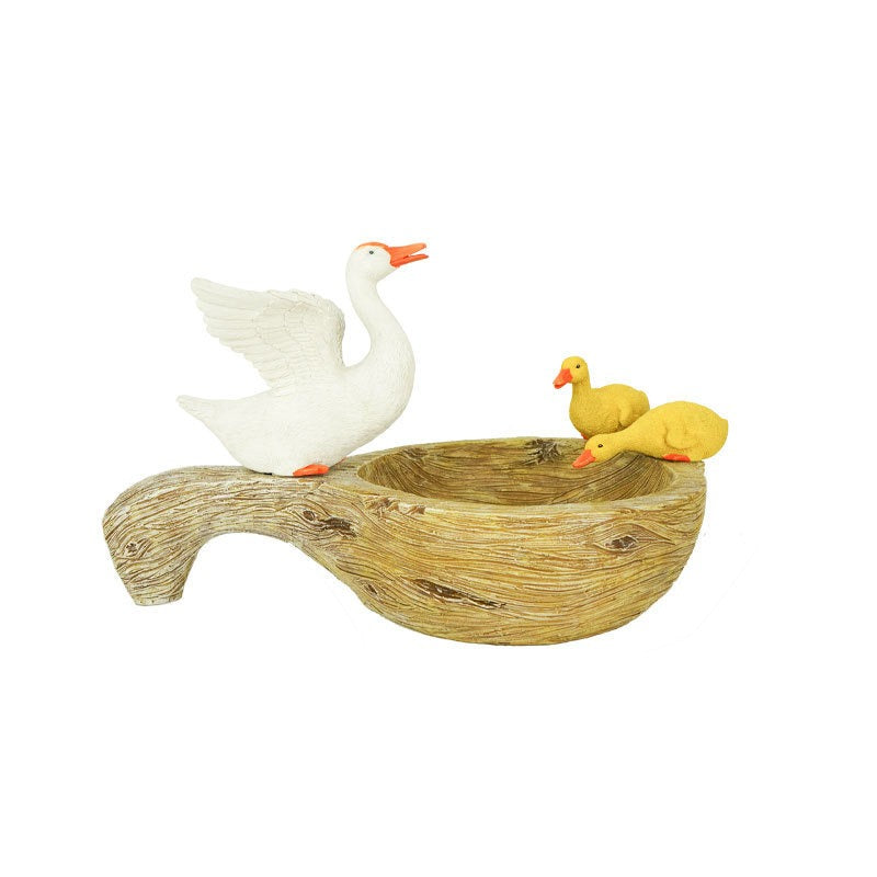 Balcony decoration, duck snail hydroponics, water ladle flower pot