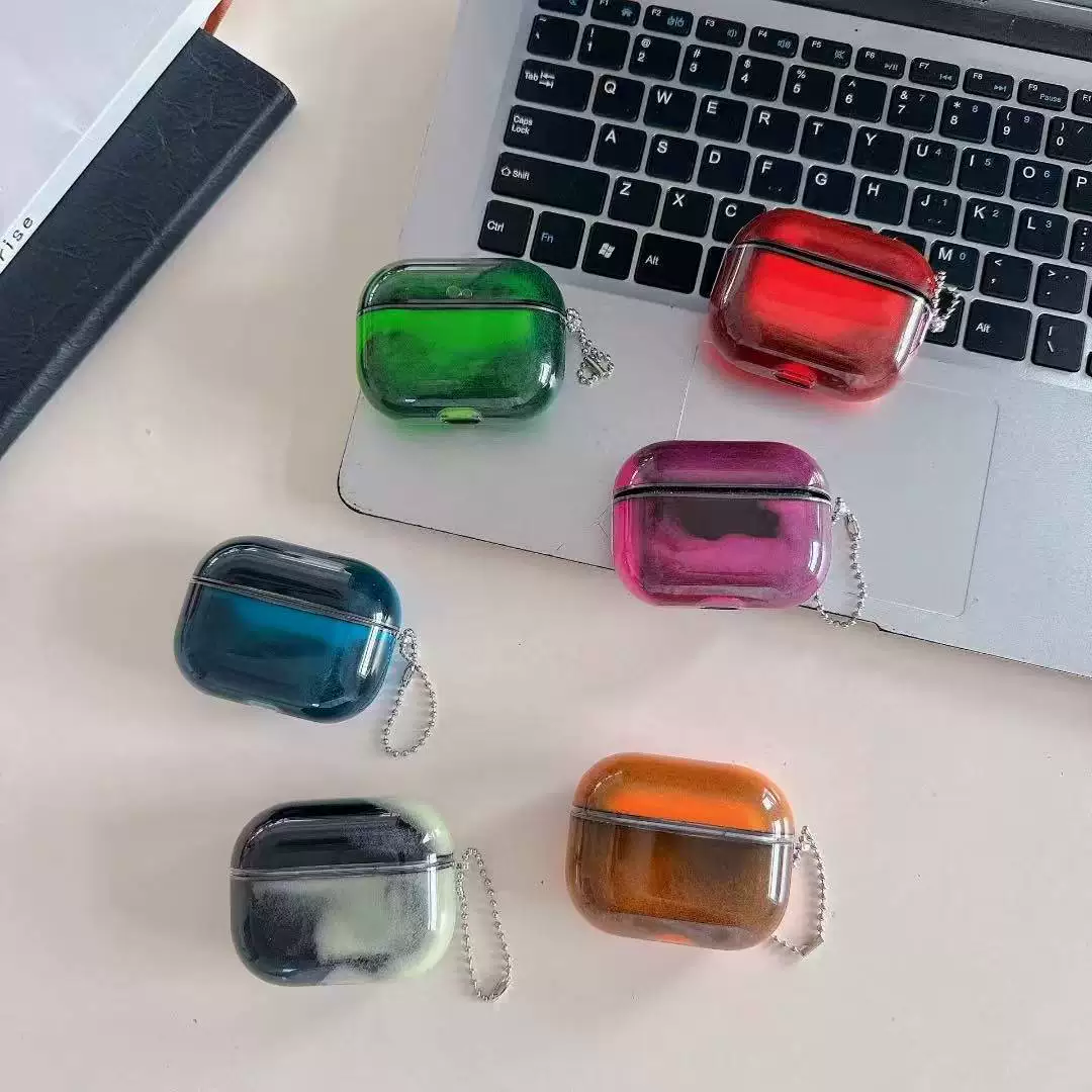 Luminous Flowing Sand Earphone Case Suitable for Air Pods Fluorescent Earphone Protective Case High Appearance Atmosphere Lumino