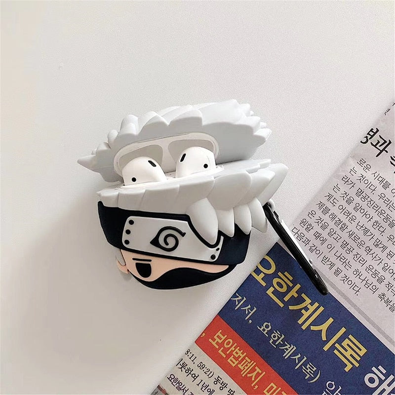 Anime Cute Q Naruto Sasuke Case For AirPods 1 2 Pro Charge Box Soft Silicone Wireless Bluetooth Earphone protective Cover Coque