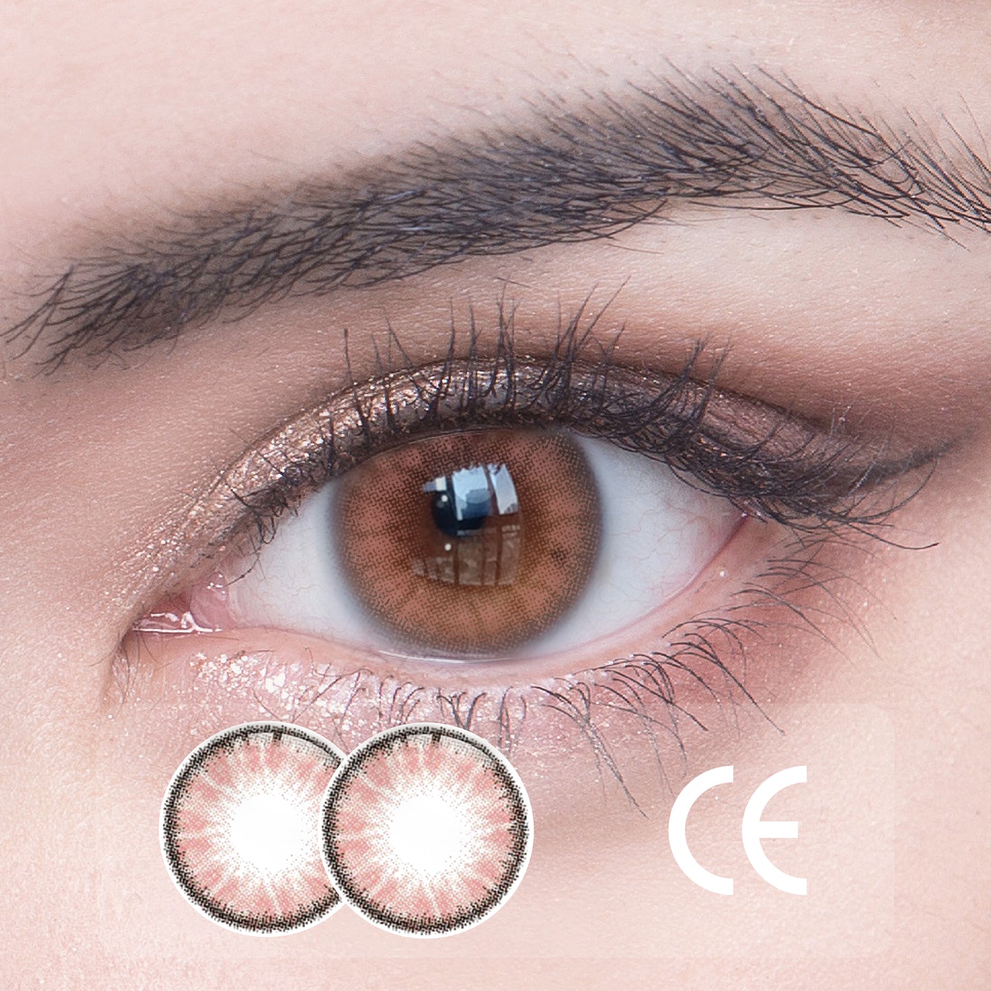 1Pcs CE Certificate Eyes Beautiful Pupil Colorful Girl Cosplay Contact Lenses Pink