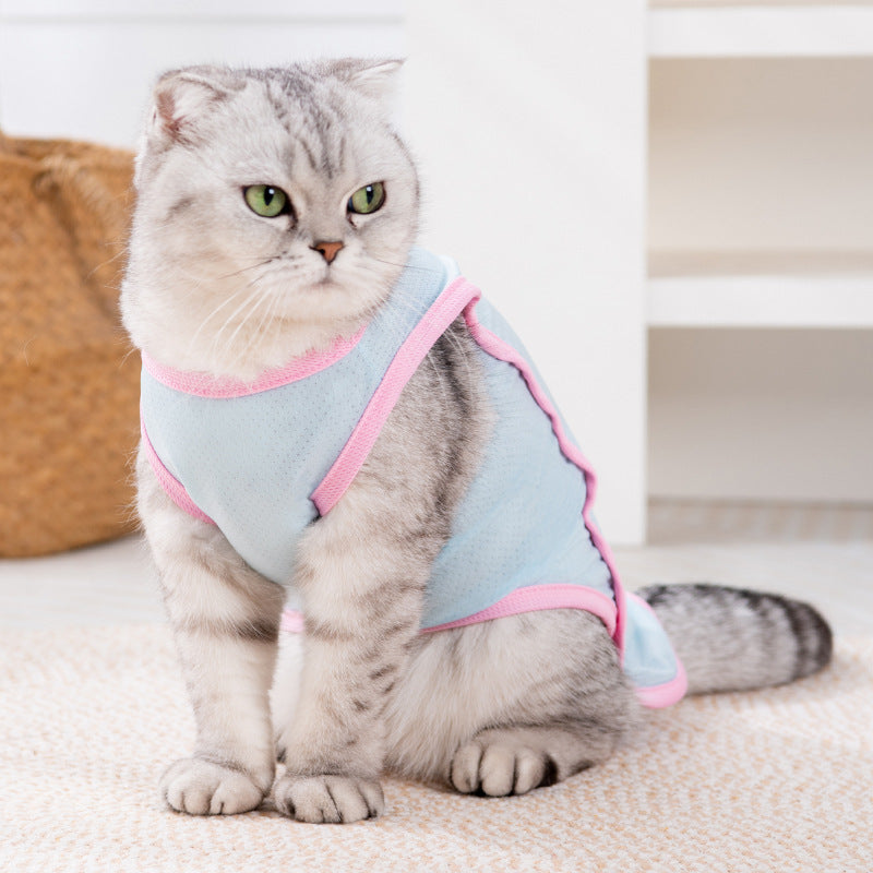 Pet Sun Protection Clothes Cool Small Dog Clothing Summer Lightweight Teddy Pomeranian Pastel Color Pet Clothing Summer