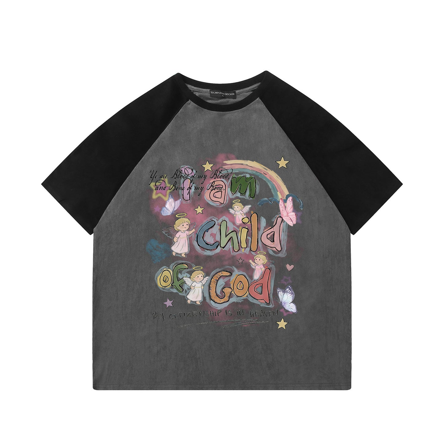 Rainbow Angel Printed Short Sleeve