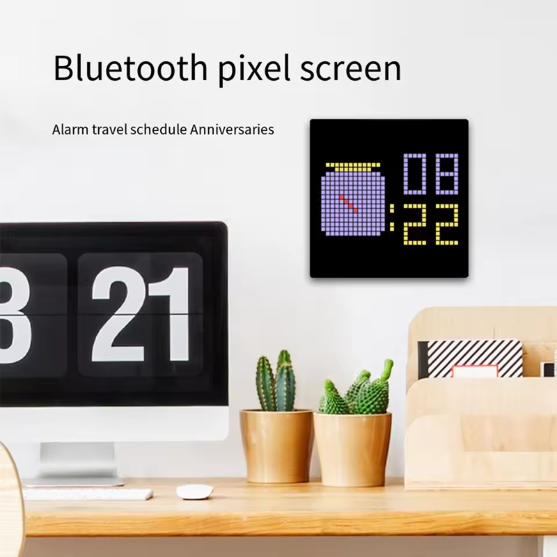 Pixel screen Bluetooth DIY point control screen alarm clock time screen wall-mounted LED pixel light full color dynamic smart DIy