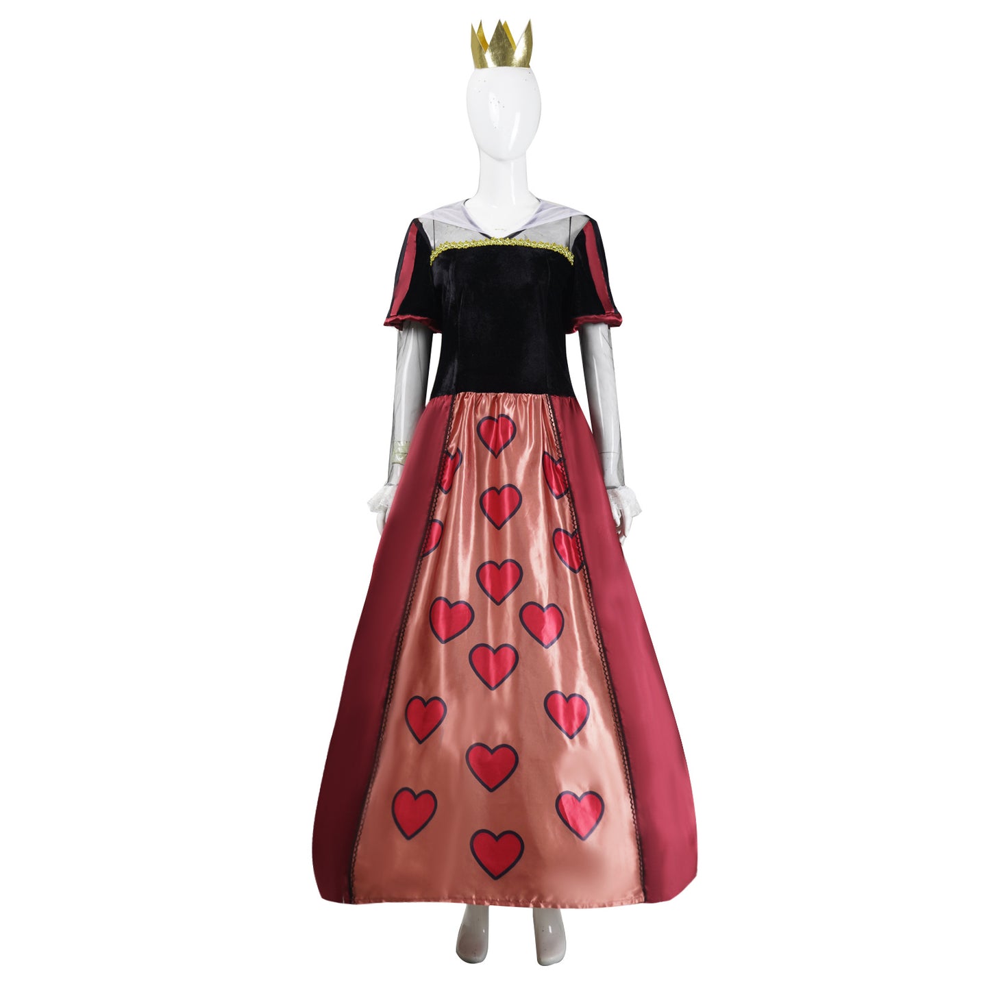 Fairy Tale Queen Cosplay Costume King and Queen Dress Stage Performance Outfit Heart-shaped Dress for Dance