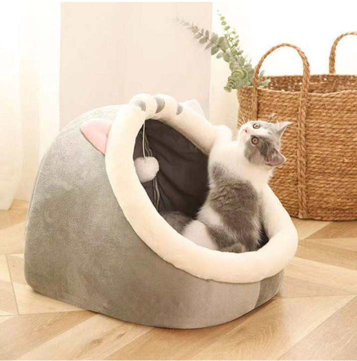 New Season Four-Season Cat House, Cat Hut, Dog Bed, Summer Cat Villa, Semi-Enclosed Cat Nest, Pink Rabbit Style