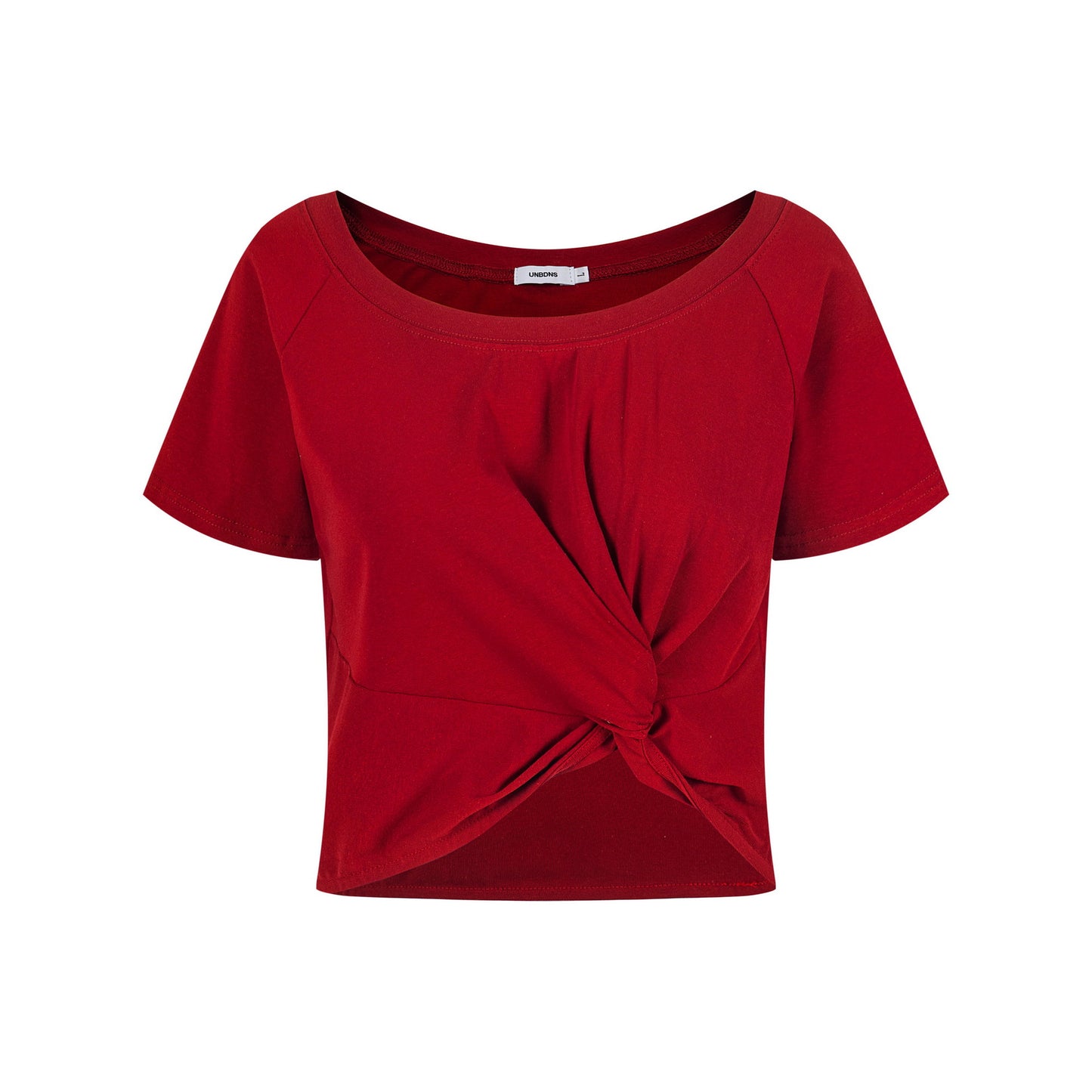 Women's Knitted Ribbed Fitted Wide Neck T-Shirt Short Crop Casual Short Sleeve