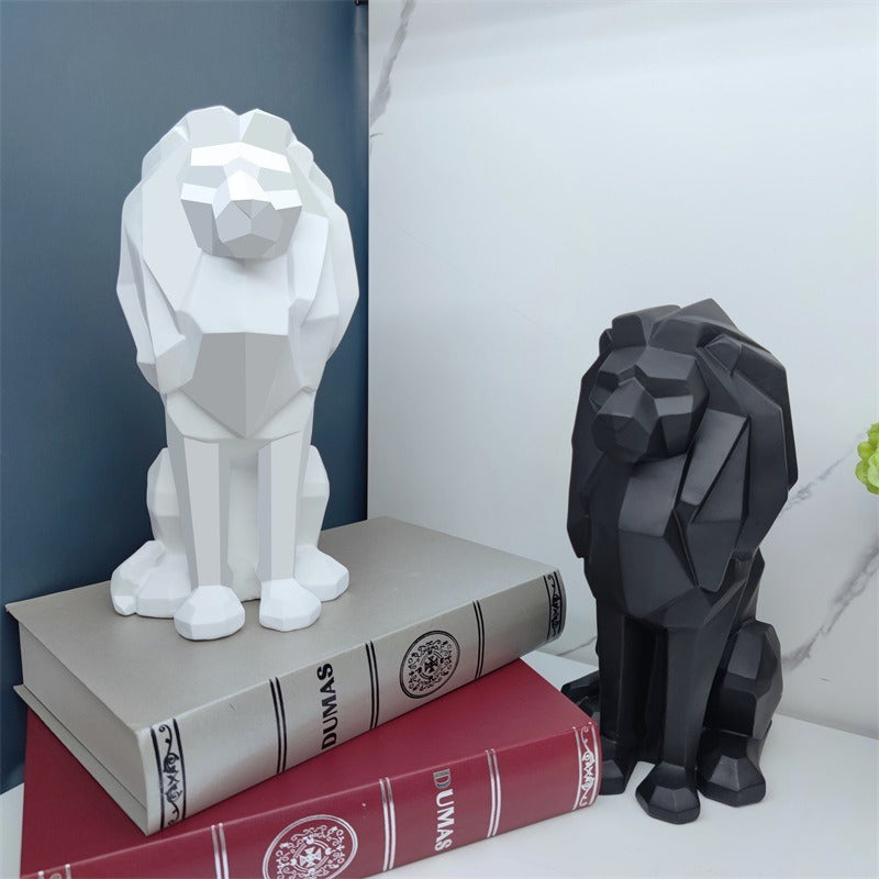 Creative resin for geometric lion ornaments