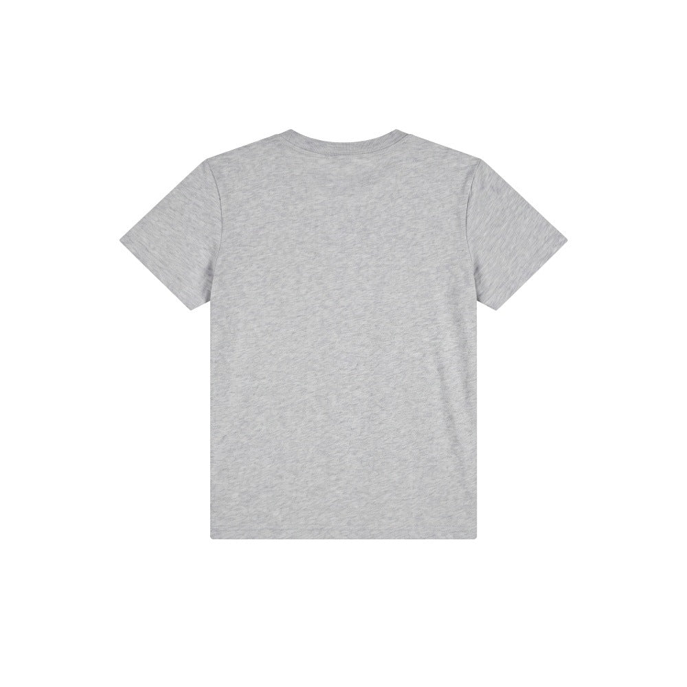Pure Cotton Short Sleeve T-Shirt Round Neck Printed Casual Versatile Regular Shoulder Top