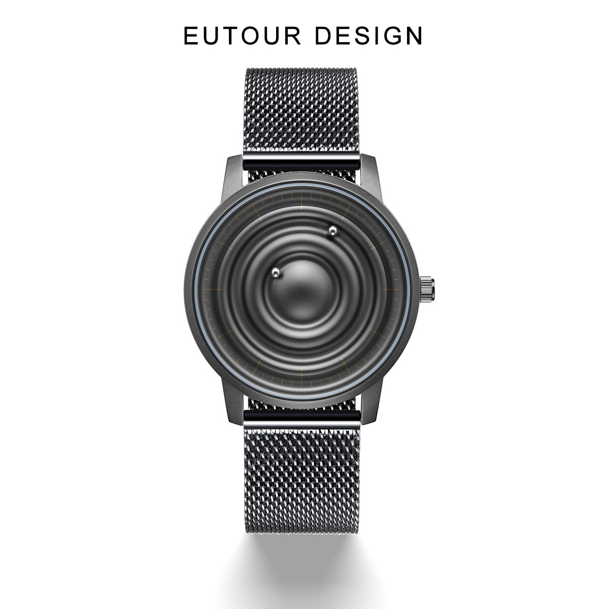 EUTOUR Men's Magnetic Quartz Watch with Original 40mm Stainless Steel Strap
