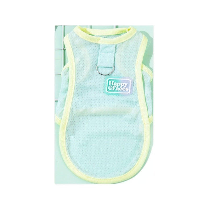 Pet Sun Protection Clothes Cool Small Dog Clothing Summer Lightweight Teddy Pomeranian Pastel Color Pet Clothing Summer