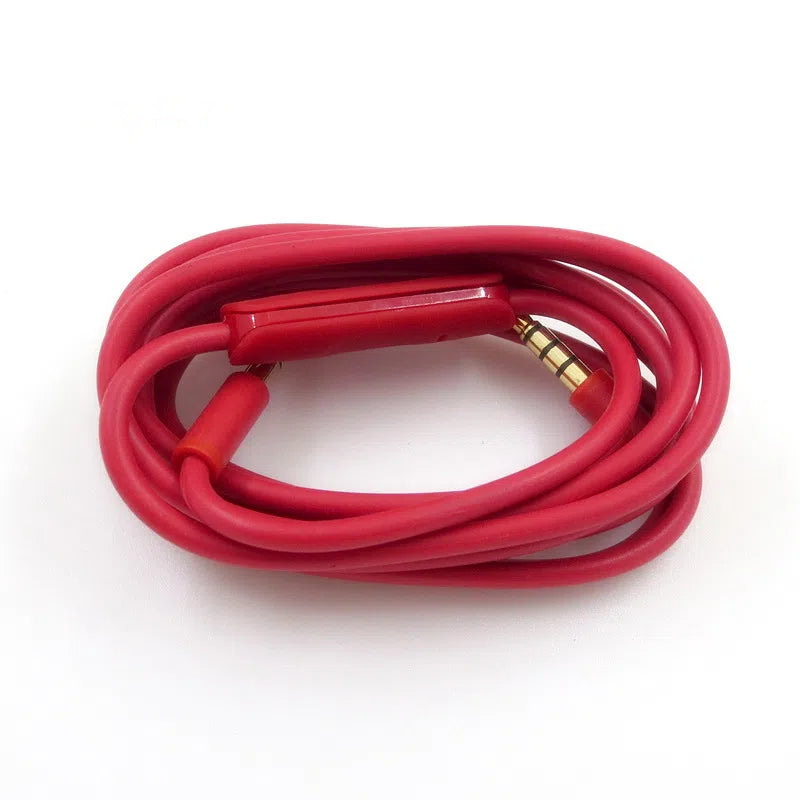 Seven color SOLO 2.0 with microphone control headphone audio cable 3.5 male to male recording headphone cable