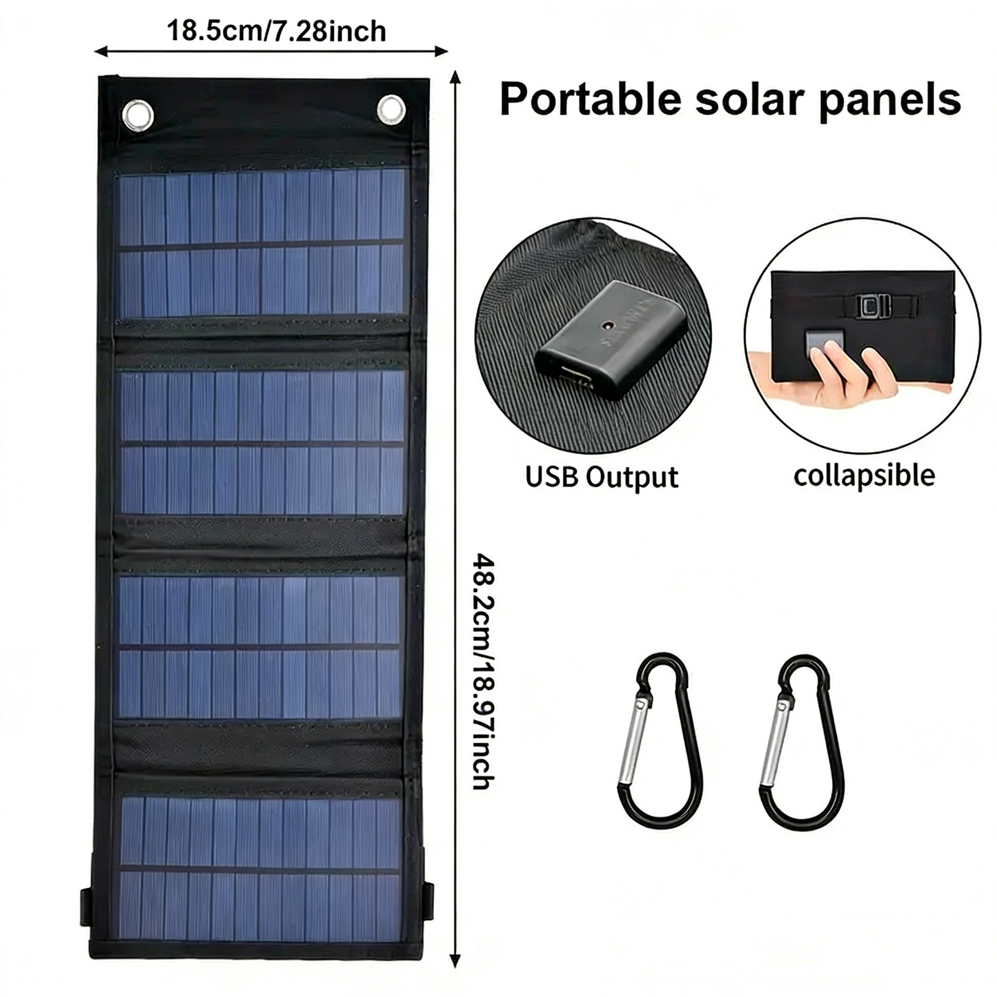 20W solar panel charging solar photovoltaic panel outdoor emergency mobile power supply solar folding bag