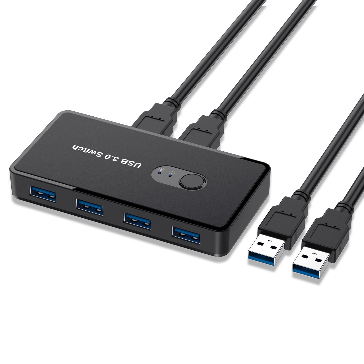 USB 3.0 switch printer sharer 4-port USB shared mouse and keyboard for 2 computers 2-inch and 4-out AT06