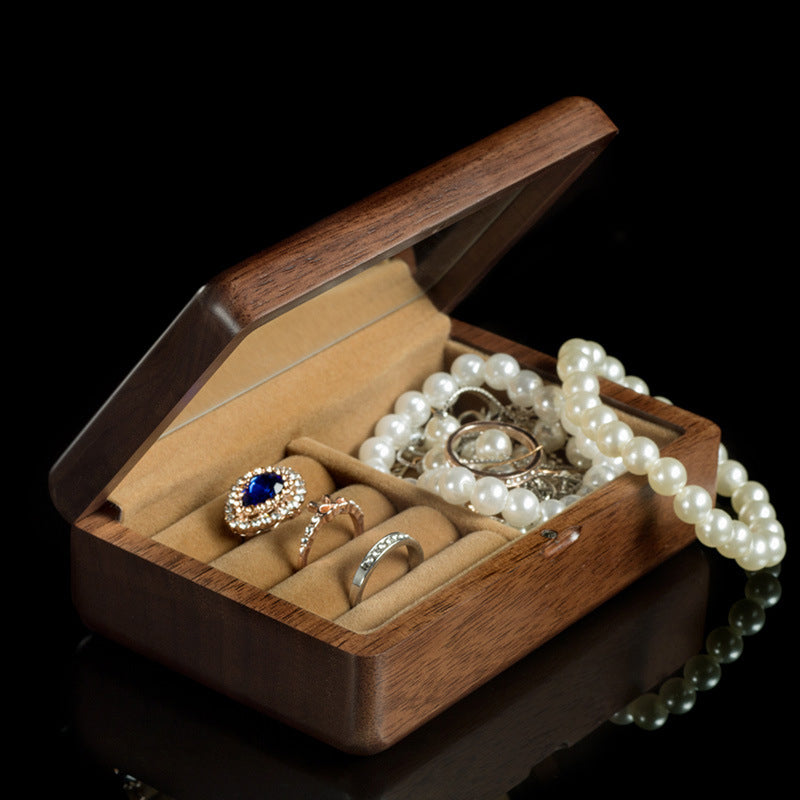 Black Walnut Solid Wood Jewelry Organizer