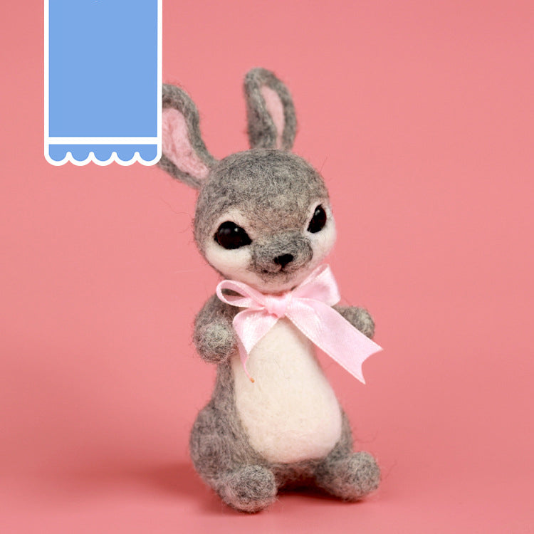 Easter Bunny Easter Egg Combination Wool Felt Poke Joy Handmade DIY Material Pack Animal Ornament