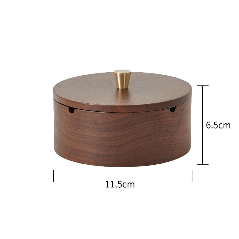 Walnut Solid Wood Ashtray With Cover