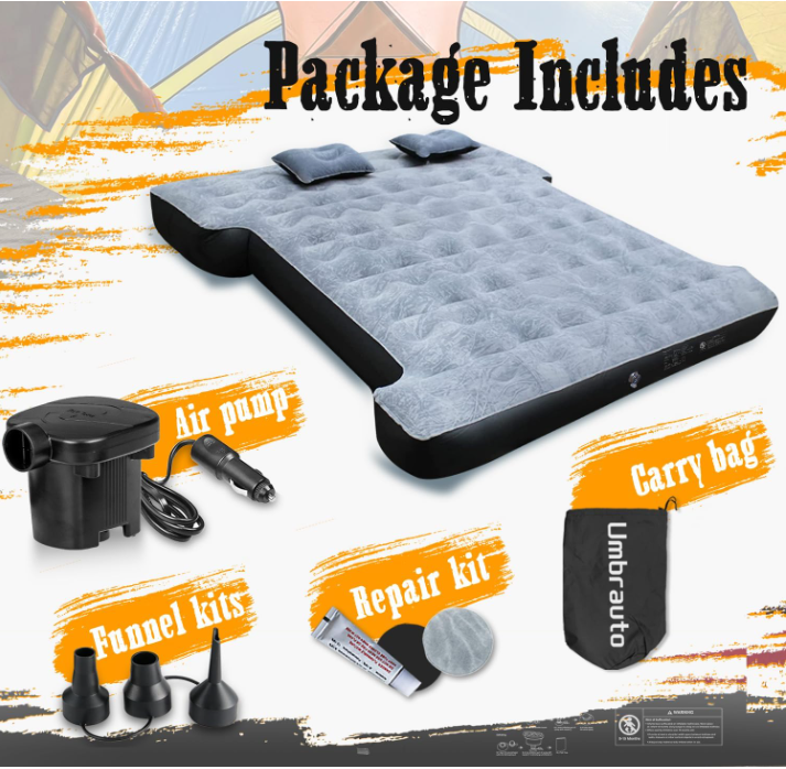 Umbratuo inflatable truck bed cushion is suitable for full-size short truck lathes, 6-6 feet, with pump and tote bag. Very suita