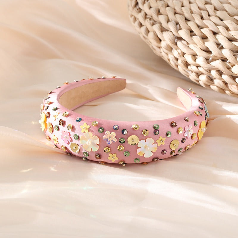 Fashionable Women's Countryside Style Handsewn Flower Headband