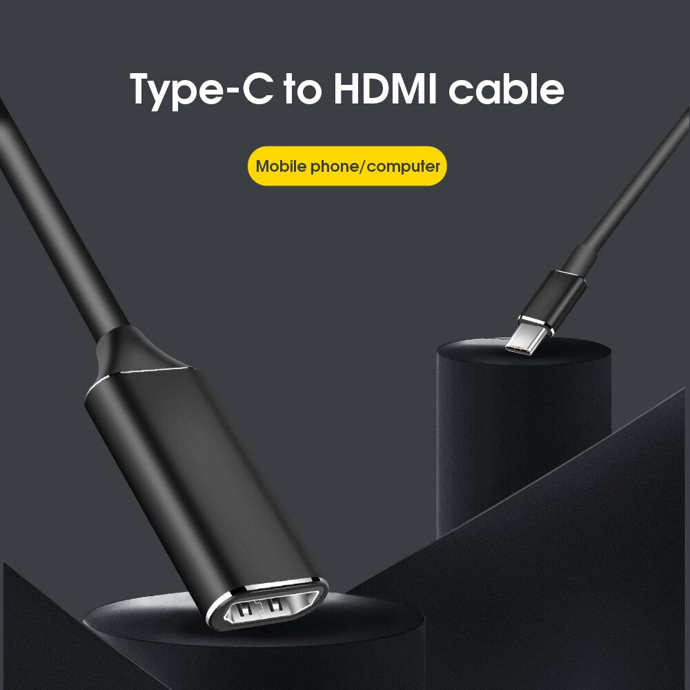 kebidu USB C to HDMI Adapter 4K 30Hz Cable Type C HDMI for MacBook Samsung Galaxy S10 Huawei Mate P20 Pro USB-C HDMI Adapter